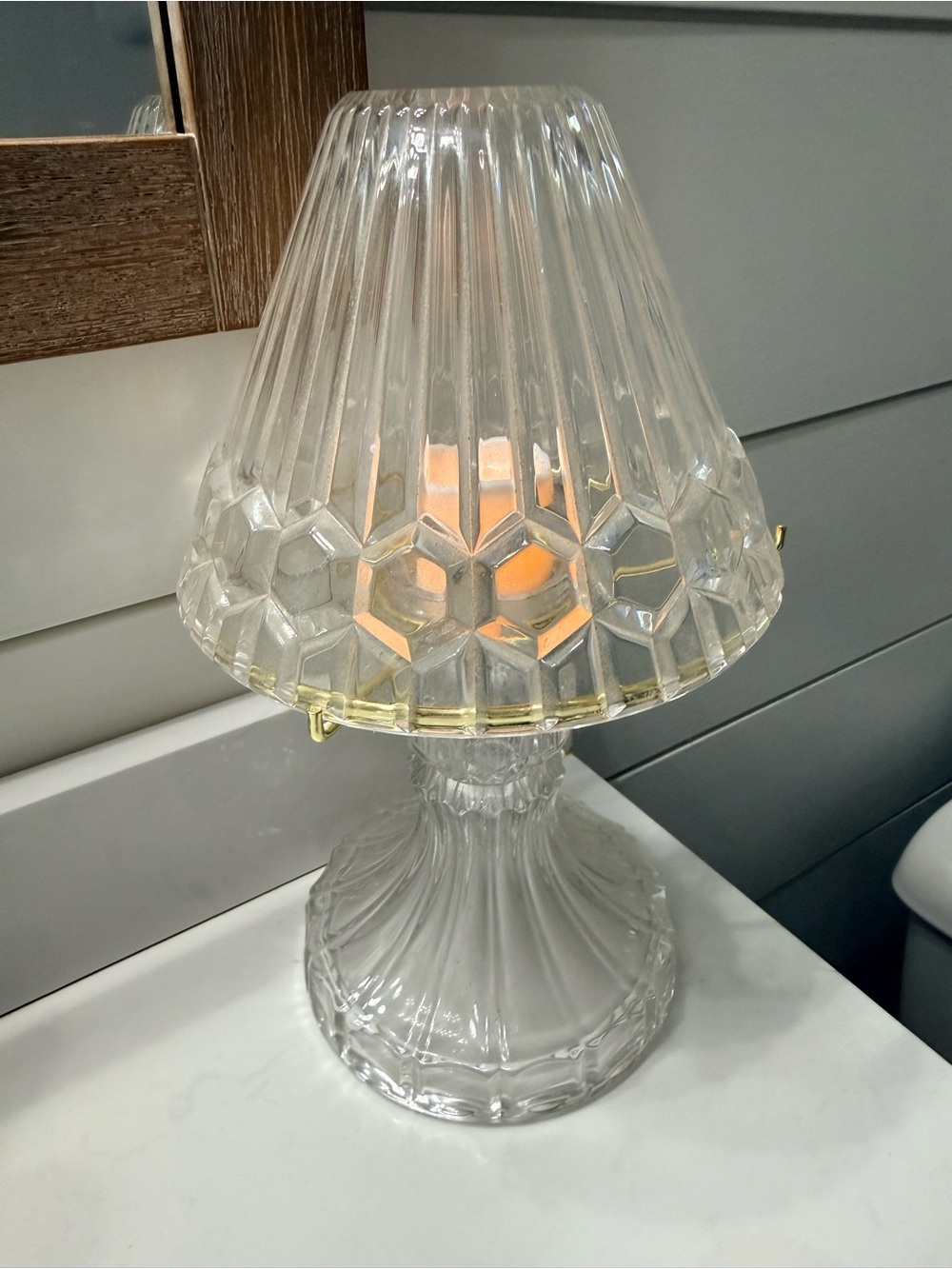 PartyLite Astoria Crystal Fairy Lamp Complete with Brass Ring P7761 - Picture 3 of 8